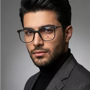 عینک طبی مردانه  trussardi مربعی مشکی