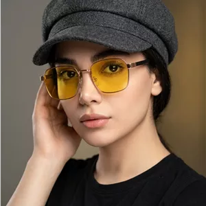 عینک شب زنانه فلزی مربعی دیور