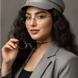 عینک طبی کاور دار مگنتی زنونه بدون فریم rayban