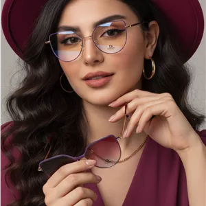 عینک طبی کاور دار مگنتی زنونه trussardi فلزی