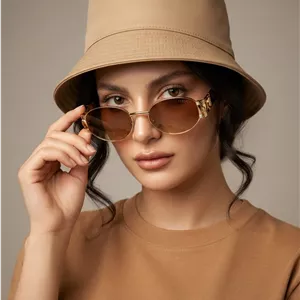 عینک افتابی  ورساچه فلزی  بیضی