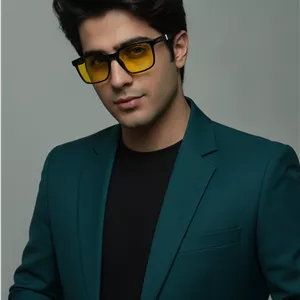 عینک شب مردانه مربعی سایز کوچک lacoste