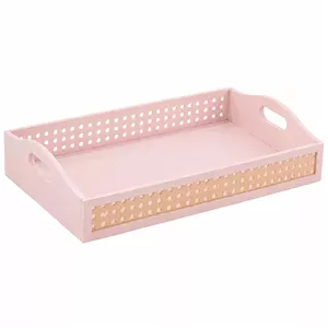 سینی دسته دار طرح حصیری کد P247 سایز 22*33 سانتی متر