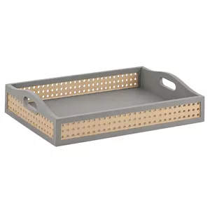 سینی دسته دار طرح حصیری کد G247 سایز 22*33 سانتی متر