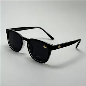 عینک آفتابی پلاریزه لاگوست LACOSTE مشکی دسته سیم لولا فنری کد 7712