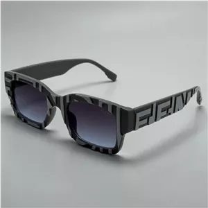 عینک آفتابی فندی FENDI طوسی کد 23087 - کیفیت مستر - لیمیتد ادیشن