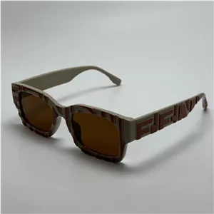 عینک آفتابی فندی FENDI نسکافه ای کد 23087 - کیفیت مستر - لیمیتد ادیشن