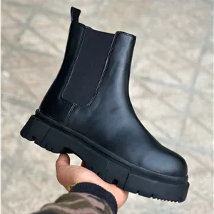 نیم بوت برشکا مشکی تمام مردانه سایز ۴۱ تا ۴۴ کیفیت درجه 1