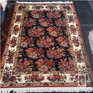 فرش دستباف پرده بختیاری (نقشه افشان سرمه‌ای)