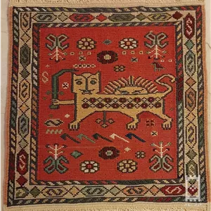 گلیم دستباف کوچک پارچه سیرجان (نقشه گلدانی مسی)