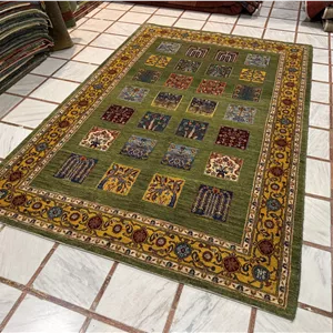 گبه دستباف پرده شیراز (نقشه خشتی سبز)