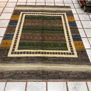 گبه دستباف پرده شیراز (نقشه کف ساده الوان)
