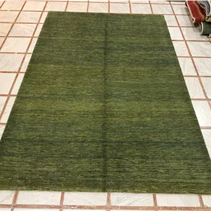 گبه دستباف پرده شیراز (نقشه کف ساده سبز)