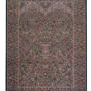فرش دستباف جفت نه متری کرمان (نقشه گل‌ریز سبز)