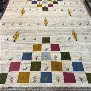 گبه دستباف شش متری شیراز (نقشه لچک ترنج کرم)