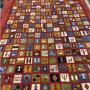 گبه دستباف شش متری شیراز (نقشه خشتی لاکی)