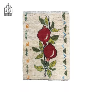 گبه دستباف کوچک پارچه بختیاری (نقشه درختی کرم)