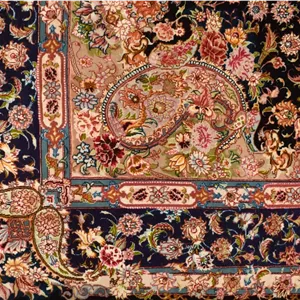 فرش دستباف قالیچه تبریز (نقشه سالاری مشکی)