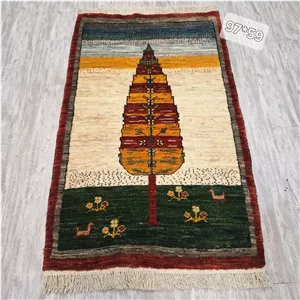 گبه دستباف کوچک پارچه قشقایی (نقشه سایر سفید)