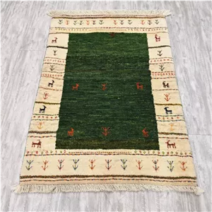 گبه دستباف کوچک پارچه قشقایی (نقشه سایر سبز)