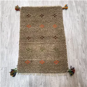 گبه دستباف کوچک پارچه شیراز (نقشه کف ساده نسکافه ای)