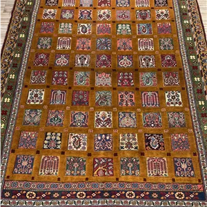 گلیم فرش دستباف پرده سیرجان (نقشه خشتی طلایی)