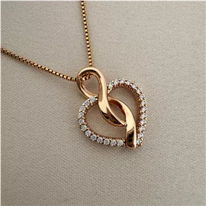 آویز گردنبند عشق ابدی ژوپینگ مدل X000725875