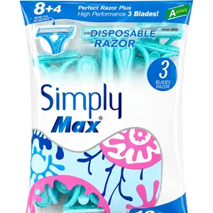 خودتراش ژیلت مدل Simply max بسته 12 عددی کد 62500018