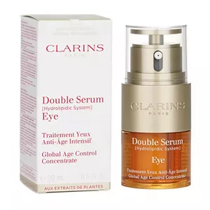 سرم دور چشم جوانساز، لیفتینگ، ضدپیری و ضدچروک کلارنس مدل Double Serum Eye Hydrolipidic System