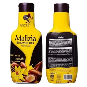 ژل شست‌وشوی بدن مالیزیا مدل argan and vanilla با رایحه آرگان و وانیل حجم 1 لیتر