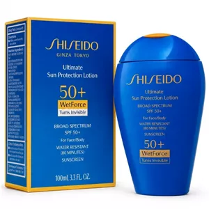 ضدآفتاب بی‌رنگ و ضدآب شیسیدو مدل Ultimate Sun Protection Lotion WetForce turns invisible spf50 100ml