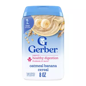 غذای کمکی جو دوسر و موز بدون شیر گربر Gerber ۲۲۷ گرم