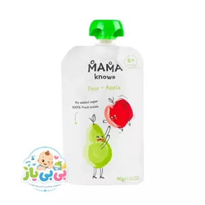 پوره میوه ماما نوز طعم گلابی و سیب ۹۰ گرم (Mama Knows PearApple)