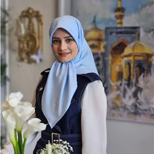 روسری توییل ابریشم آبی آسمانی
