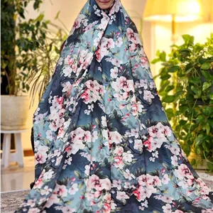 چادر مجلسی ریحانا آبی صورتی