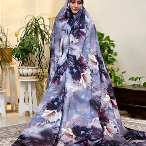 چادر مجلسی سیلک ابریشم یاسی