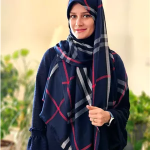 شال نخی باربری سرمه ای
