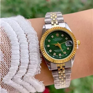 ساعت مچی زنانه برند رولکس Rolex اسپرت  شیک وخاص سبک دارای روز شمار