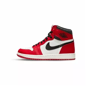 کفش نایک ایر جردن وان ساقدار سفید قرمز Nike Air Jordan 1 High White Red