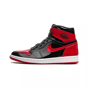 کفش نایک ایر جردن وان ساقدار ورنی مشکی قرمز  Nike Air Jordan 1 High Patent Bred