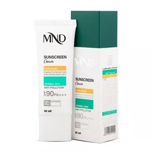 کرم ضد آفتاب با فاکتور حفاظتی 90 (SPF 90) بـژ تیره ام ان دی مناسب پوست معمولی