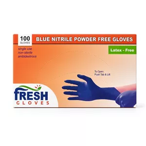 دستکش نیتریل آبی برند وارداتی Fresh سایز M