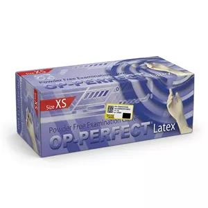 دستکش لاتکس برند OP-PERFECT سایز XS