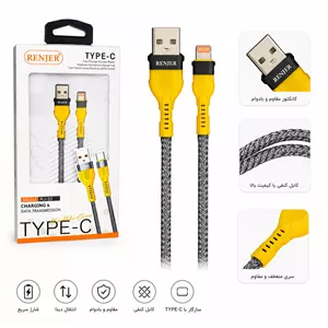 کابل شارژ آیفون روکش کنفی برند رنجر RJ33