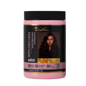 ماسک مو داخل حمام برای موهای فر لایتنس مدل Collagen & Keratin حجم ۱۰۰۰ میل (فری سولفات، ضد وز و احیاکننده فر)(100%اصل ساخت اسلوواکی)