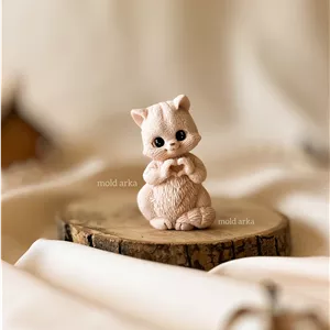 قالب سیلیکونی گربه قلبی