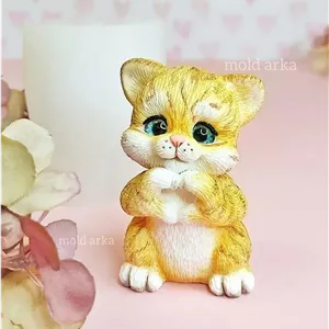 قالب سیلیکونی گربه قلبی ۲