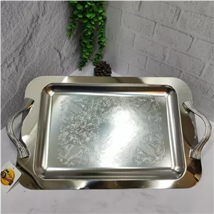 سینی پذیرایی استیل ضخیم سایز بزرگ