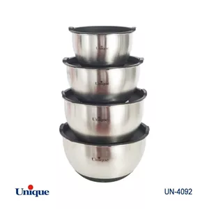 لگن 4پارچه استیل درب دار 4092(یونیک)