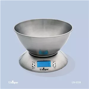 ترازو آشپزخانه 5کیلویی کاسه دار استیل(یونیک)